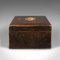 Caja para correspondencia de viaje victoriana inglesa de cuero, Imagen 5