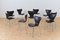 Mid-Century Danish 3107 Chairs by Arne Jacobsen for Fritz Hansen, Set of 6 1