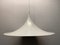 Large White Semi Ceiling Lamp by Claus Bonderup & Torsten Thorup for Fog & Mørup, 1960s 2