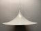 Large White Semi Ceiling Lamp by Claus Bonderup & Torsten Thorup for Fog & Mørup, 1960s, Image 2