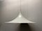 Large White Semi Ceiling Lamp by Claus Bonderup & Torsten Thorup for Fog & Mørup, 1960s 1