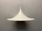 Large White Semi Ceiling Lamp by Claus Bonderup & Torsten Thorup for Fog & Mørup, 1960s 2