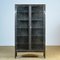 Vintage Glass and Iron Medical Cabinet, 1920s 3