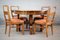 Art Deco Dining Table with Chairs by Jindřich Halabala for Up Závody, 1920s, Set of 5 4