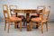 Art Deco Dining Table with Chairs by Jindřich Halabala for Up Závody, 1920s, Set of 5, Image 4