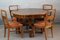 Art Deco Dining Table with Chairs by Jindřich Halabala for Up Závody, 1920s, Set of 5 3