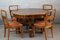 Art Deco Dining Table with Chairs by Jindřich Halabala for Up Závody, 1920s, Set of 5, Image 3