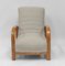 English Art Deco Lounge Chair in Wool Fabric, 1930s 7