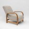 English Art Deco Lounge Chair in Wool Fabric, 1930s, Image 1