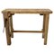 Consola o mesa de trabajo de carpintero francesa de haya, años 50, Imagen 1