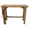 French Carpenter's Work Table or Console in Beech, 1950s, Image 1