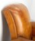 Fauteuil Club en Cuir Cognac, France, 1930s 11