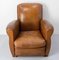 Fauteuil Club en Cuir Cognac, France, 1930s 2