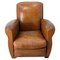 French Club Armchair in Cognac Leather, 1930s, Image 1