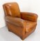 Fauteuil Club en Cuir Cognac, France, 1930s 3