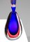 Large Bottle in Blue and Red Murano Glass, 1960s 4