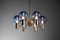 Scandinavian Swedish Blue Chrome Patricia Chandelier attributed to Hans Agne Jakobsson, 1960s 5