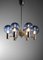 Scandinavian Swedish Blue Chrome Patricia Chandelier attributed to Hans Agne Jakobsson, 1960s 6