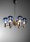 Scandinavian Swedish Blue Chrome Patricia Chandelier attributed to Hans Agne Jakobsson, 1960s, Image 6