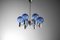 Scandinavian Swedish Blue Chrome Patricia Chandelier attributed to Hans Agne Jakobsson, 1960s 2