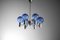 Scandinavian Swedish Blue Chrome Patricia Chandelier attributed to Hans Agne Jakobsson, 1960s, Image 2