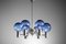 Scandinavian Swedish Blue Chrome Patricia Chandelier attributed to Hans Agne Jakobsson, 1960s, Image 8