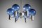 Scandinavian Swedish Blue Chrome Patricia Chandelier attributed to Hans Agne Jakobsson, 1960s, Image 10