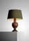 Brutalist French Folk Art Table Lamp in Burnt Wood, 1960s 5