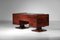 Large Art Deco Desk with Wood and Brass Curtain, 1930s, Image 17