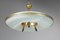 Italian Suspension Chandelier in Glass and Brass attributed to Pietro Chiesa, 1950s, Image 16