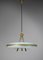 Lámpara de araña de suspensión italiana de vidrio y latón atribuida a Pietro Chiesa, años 50, Imagen 18