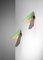 Italian Sconces in Rigitulle and Green Cones from Stilux, 1960s, Set of 2 4