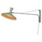 Italienische Wandlampe Gallows aus Grünem Lack & Metall, 1950er 1