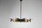 Art Deco Italian Chandelier in Oval Brass and Glass by Pietro Chiesa, 1950s, Image 17