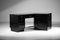 Large Art Deco Modernist Desk in Black Lacquer attributed to Jacques Adnet, 1950s 2
