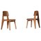 French Wood Chairs attributed to Jean Prouvé, 1950s, Set of 2, Image 1