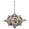 Italian Space Age Murano Glass and Chrome Ceiling Lamp, 1960s, Image 1