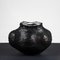 Handmade Black Frosted Murano Glass Honeycomb Vase, 1960s 5