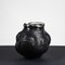 Handmade Black Frosted Murano Glass Honeycomb Vase, 1960s, Image 4