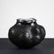 Handmade Black Frosted Murano Glass Honeycomb Vase, 1960s 8