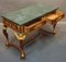 Mesa o escritorio estilo Imperio en bronce dorado, caoba y mármol, Imagen 5