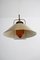 Lámpara colgante danesa de latón con inserción de vidrio, años 60, Imagen 4