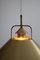Lámpara colgante danesa de latón con inserción de vidrio, años 60, Imagen 8