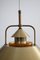 Lámpara colgante danesa de latón con inserción de vidrio, años 60, Imagen 5