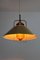 Lámpara colgante danesa de latón con inserción de vidrio, años 60, Imagen 6