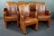 Sheep Leather Dining Armchairs with Armrests, Set of 6 2