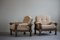 Danish Modern Brutalist Lounge Chairs in Oak attributed to Henning Kjærnulf, 1960s, Set of 2, Image 3