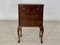 Antique Bedside Table in Mahogany & Brass 1