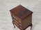 Antique Bedside Table in Mahogany & Brass 8
