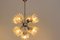 Mid-Century Chrome and Frosted Tulip Glass Chandelier by Doria, Image 10